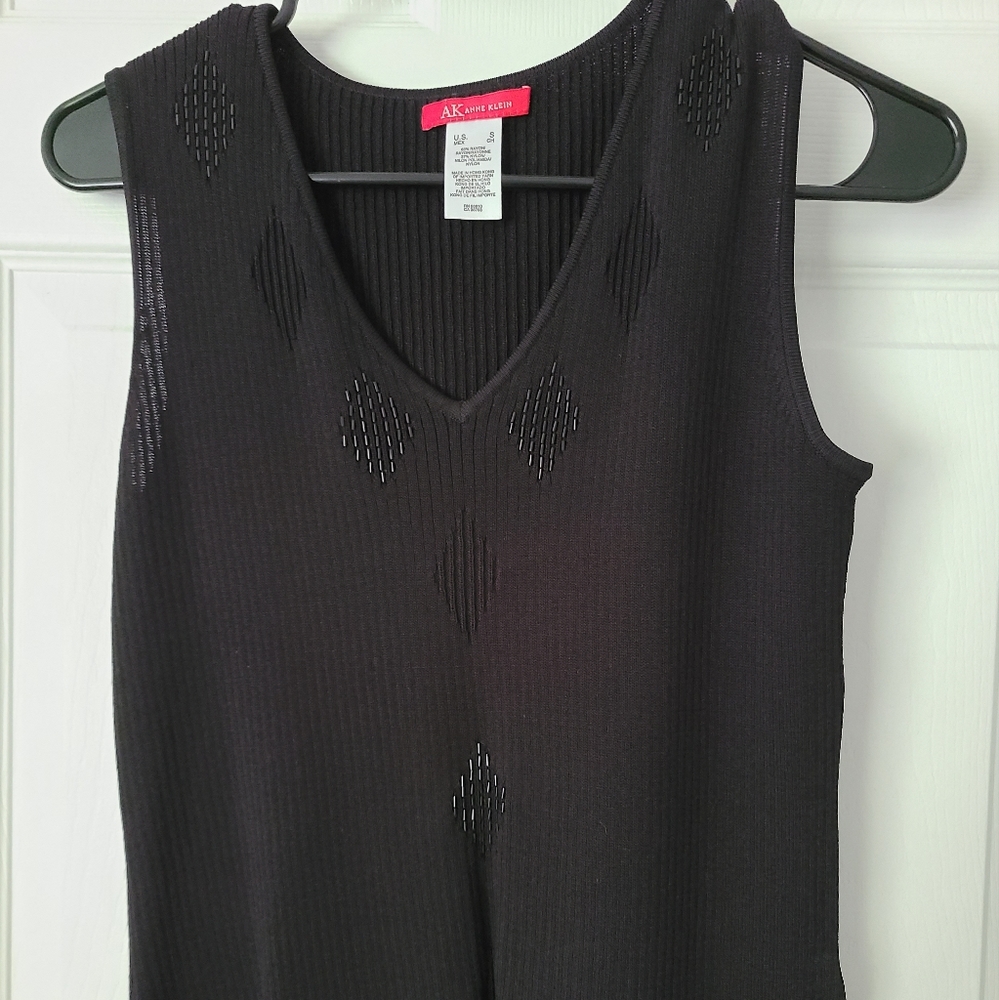 Black Top Ann Klein Vintage made in Hong Kong